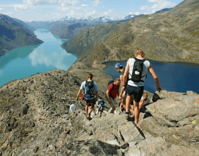 Hiking Besseggen Ridge in Jotunheimen National Park