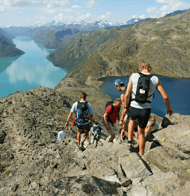 Hiking Besseggen Ridge in Jotunheimen National Park